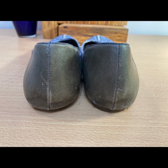 Botkier Blue Snakeskin leather zipper flats 7.5, 8 - Picture 5 of 8